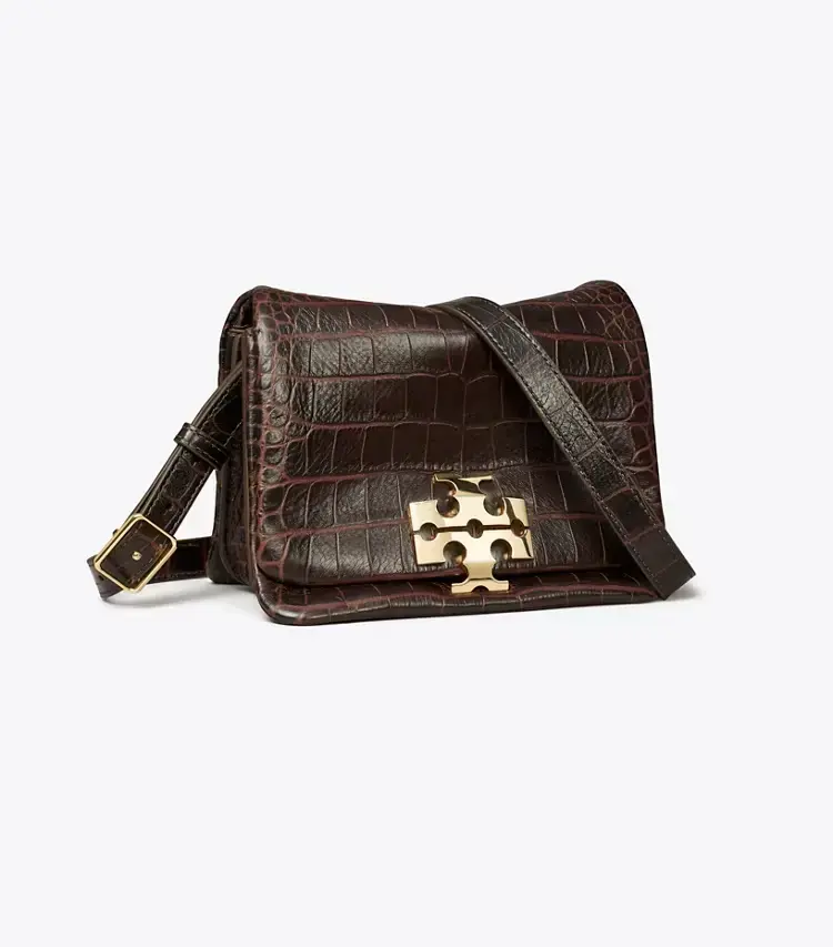 Charlie Runway Croc-Embossed Shoulder Bag