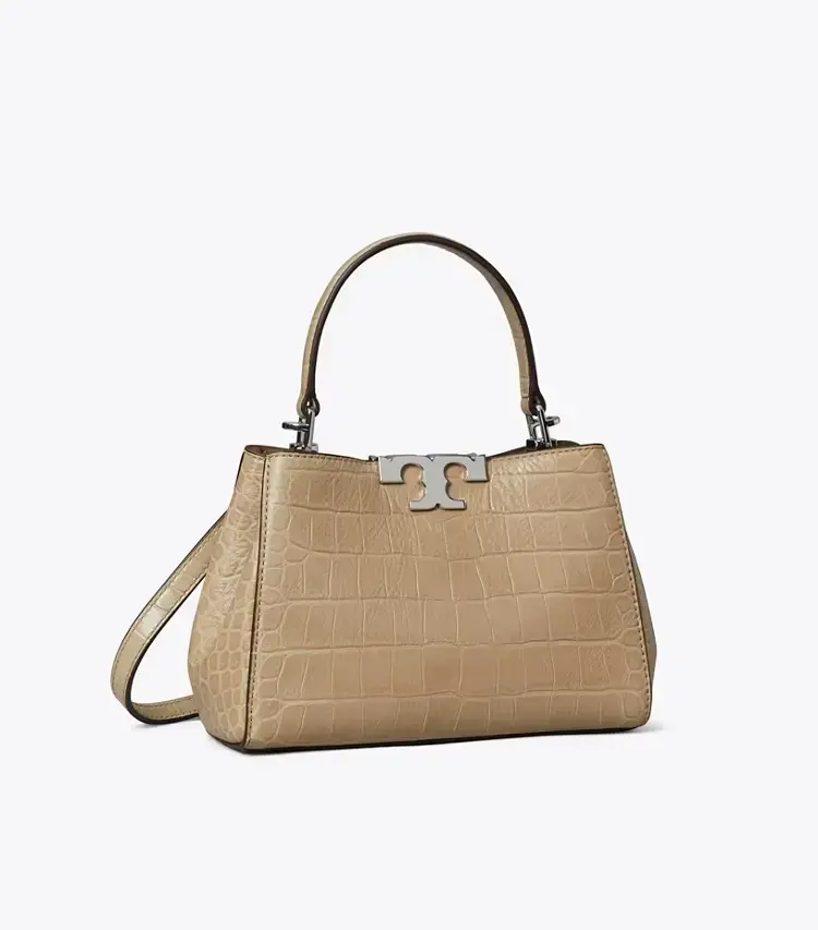 Mini Eleanor Soft Croc-Embossed Satchel