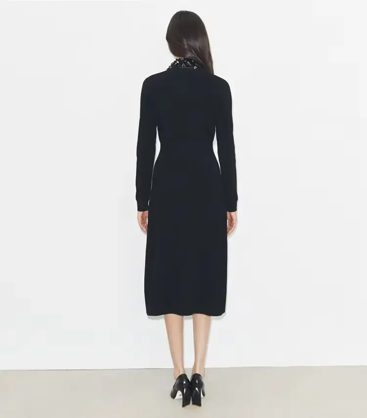 Embellished Collar Dress - Image 3