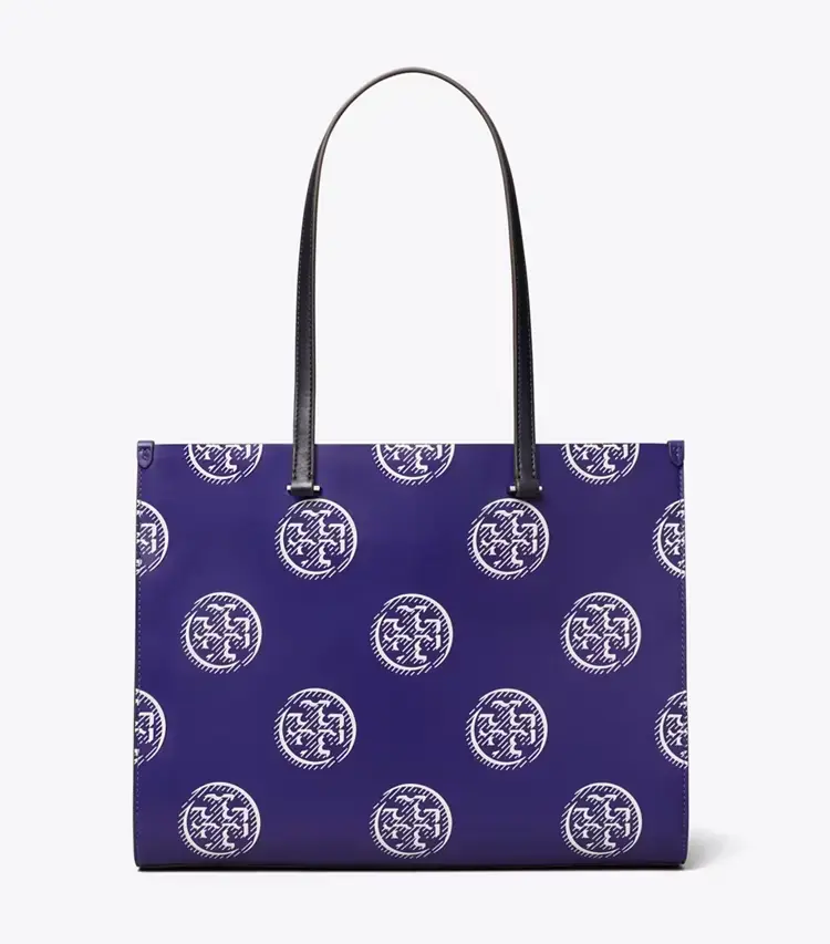T Monogram Contrast Embossed Tote - Image 3