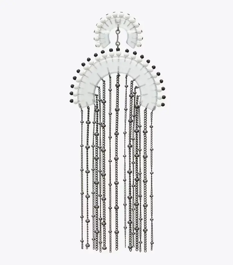 Beaded Fringe Earrings - Image 2