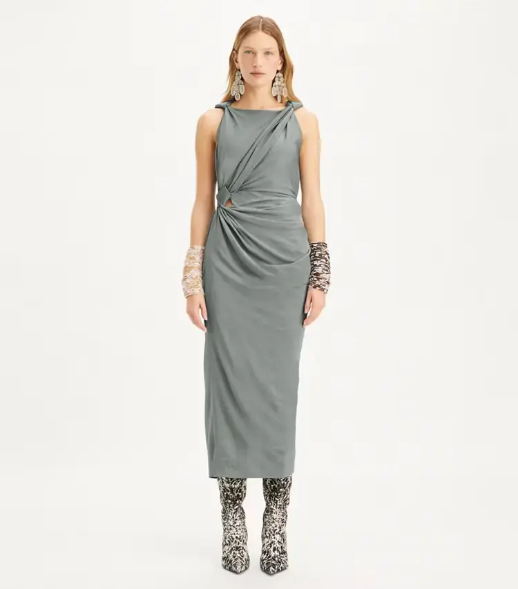 Viscose Knot Dress - Image 2