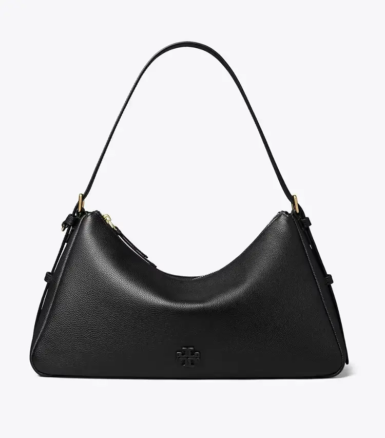 Leather Zip Top Shoulder Bag - Image 2