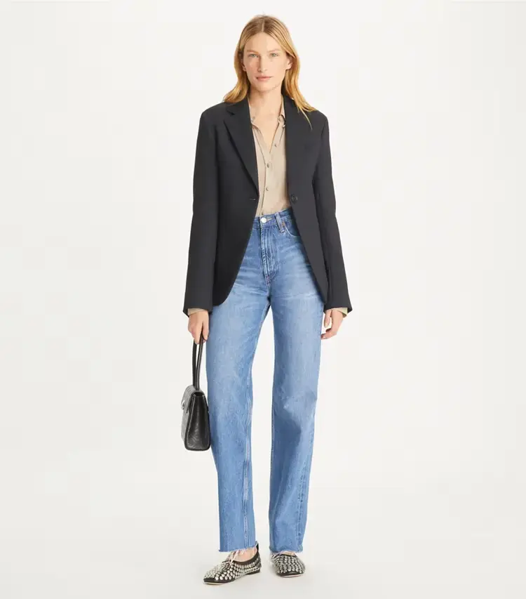 Textured Crepe Blazer - Image 3