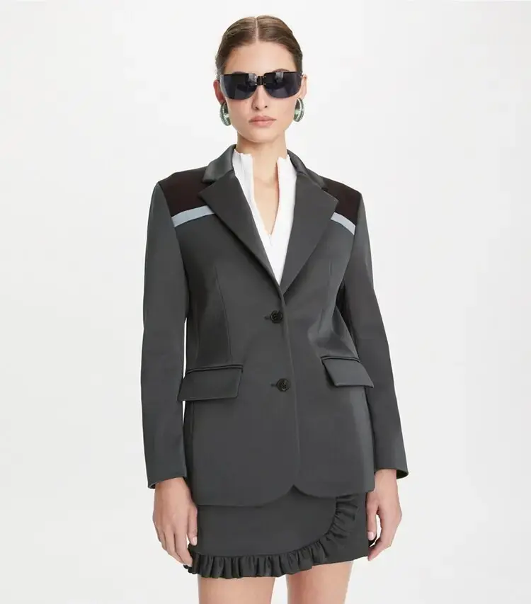 Colorblock Stretch Blazer - Image 2
