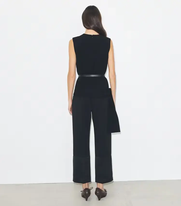Cropped Crepe Pant - Image 3