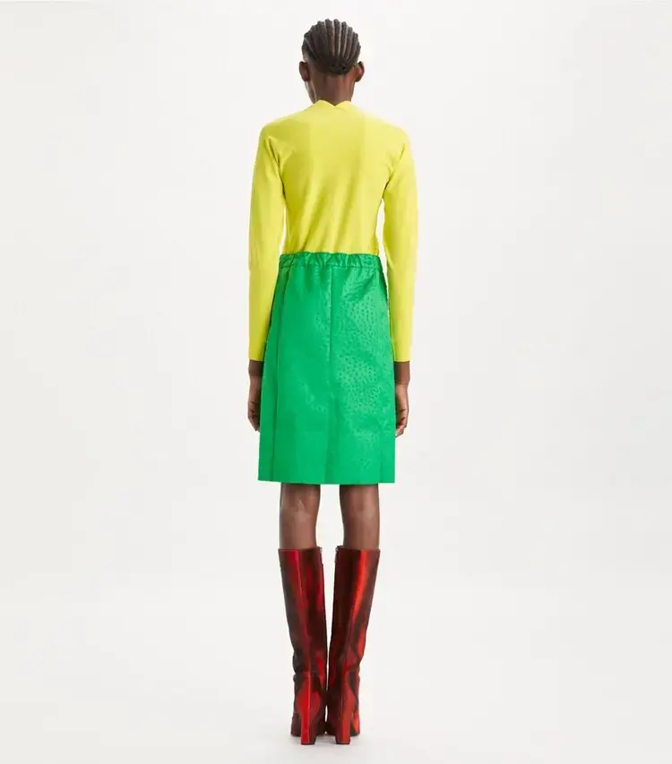 Embossed Satin Skirt - Image 3