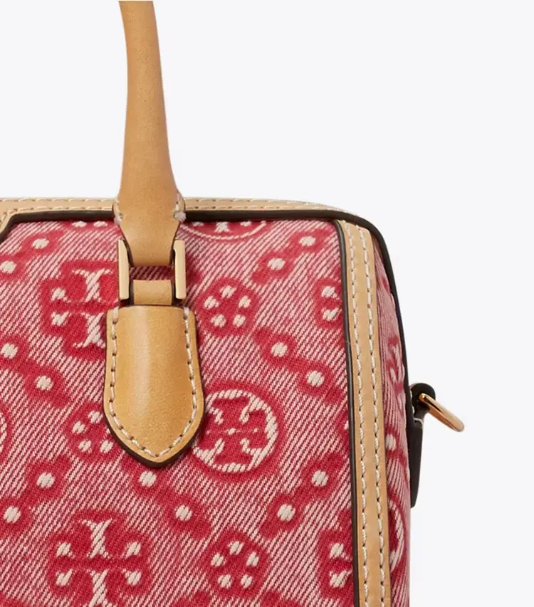 T Monogram Denim Petite Barrel Bag - Image 4