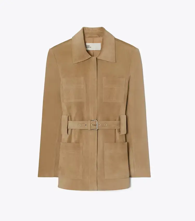 Belted Suede Jacket