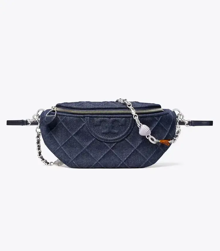 Fleming Denim Charm Belt Bag - Image 4