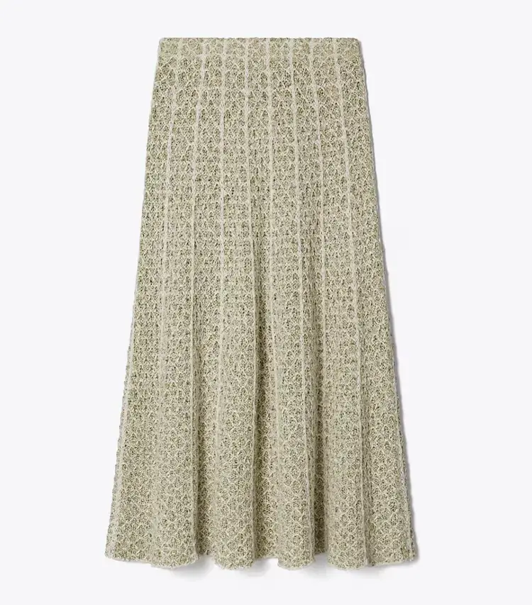 Pleated Knit Skirt