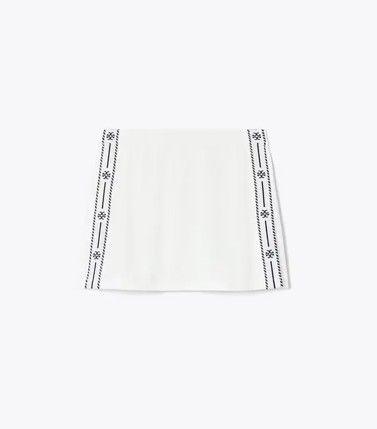 Tech PiquÉ Logo Stripe Tennis Skirt