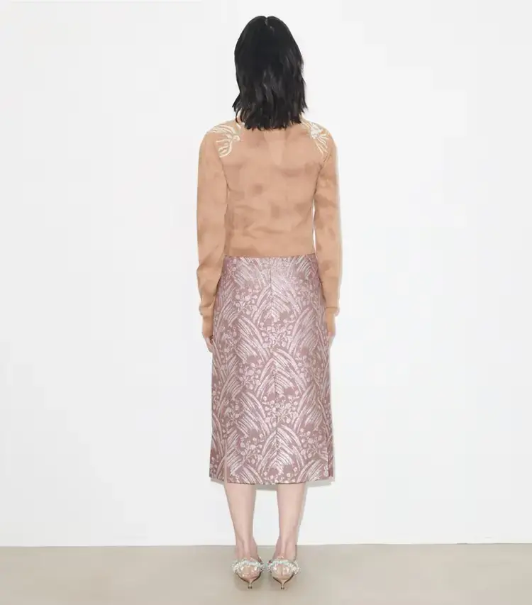 Silk Jacquard Skirt - Image 3