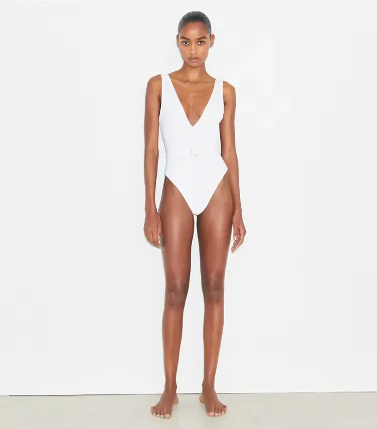 Belted Logo Swimsuit - Image 3