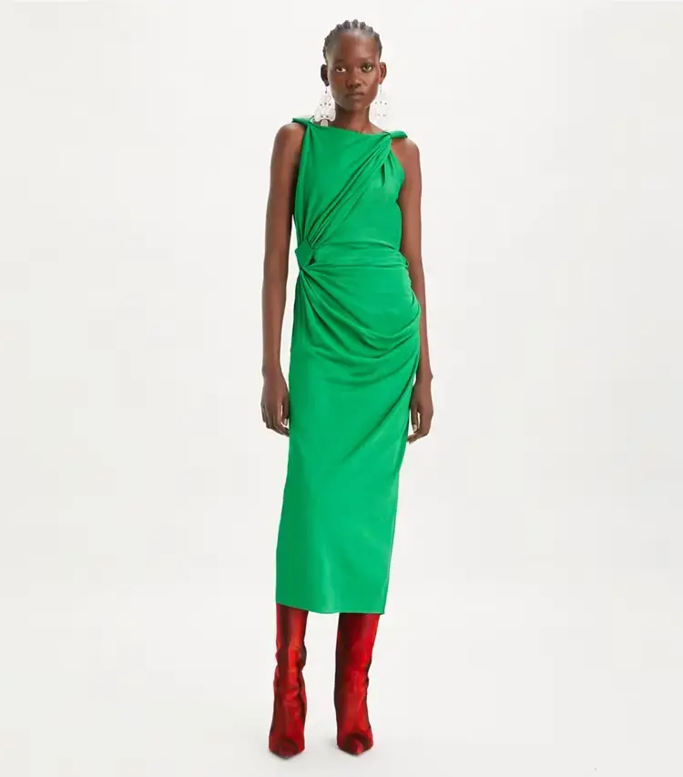 Viscose Knot Dress - Image 2