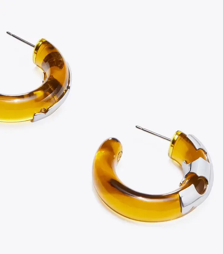 Resin Hoop Earrings - Image 2