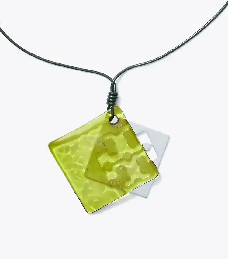 Resin Logo Long Necklace - Image 2