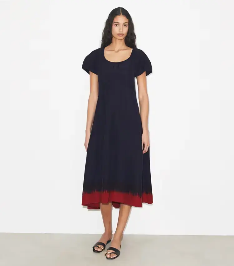 Balloon Sleeve Viscose Dress - Image 2