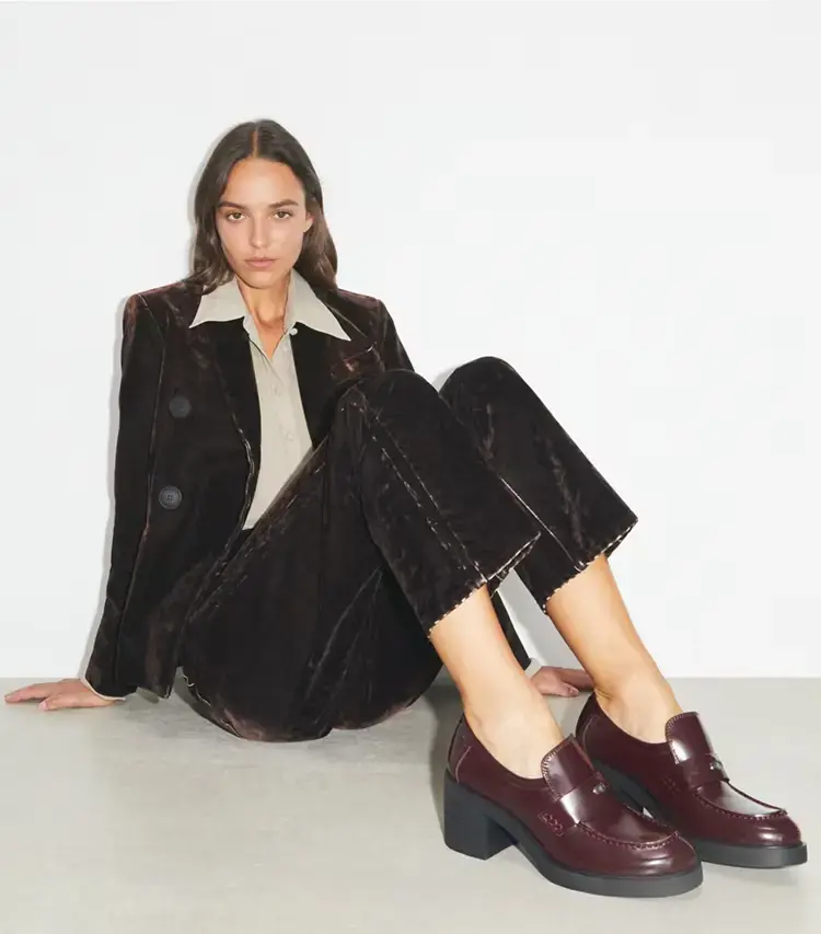 Classic Heeled Lug Loafer - Image 2