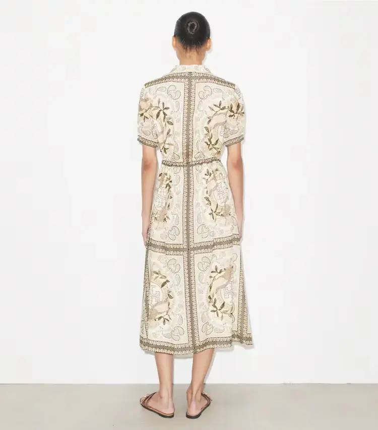 Cinched Cotton Zip Dress - Image 3