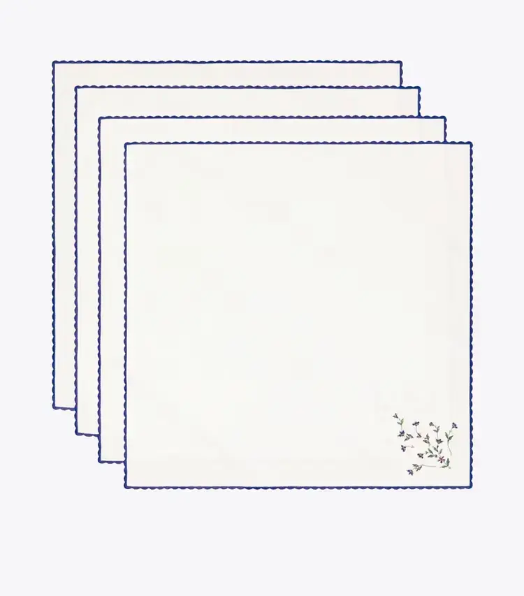 Jolie Fleur Embroidered Napkin, Set Of 4 - Image 2