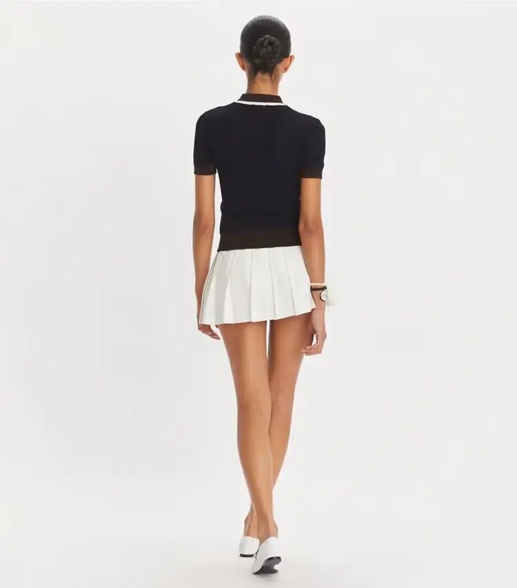 Pick Stitch Pleated Skirt - Image 3