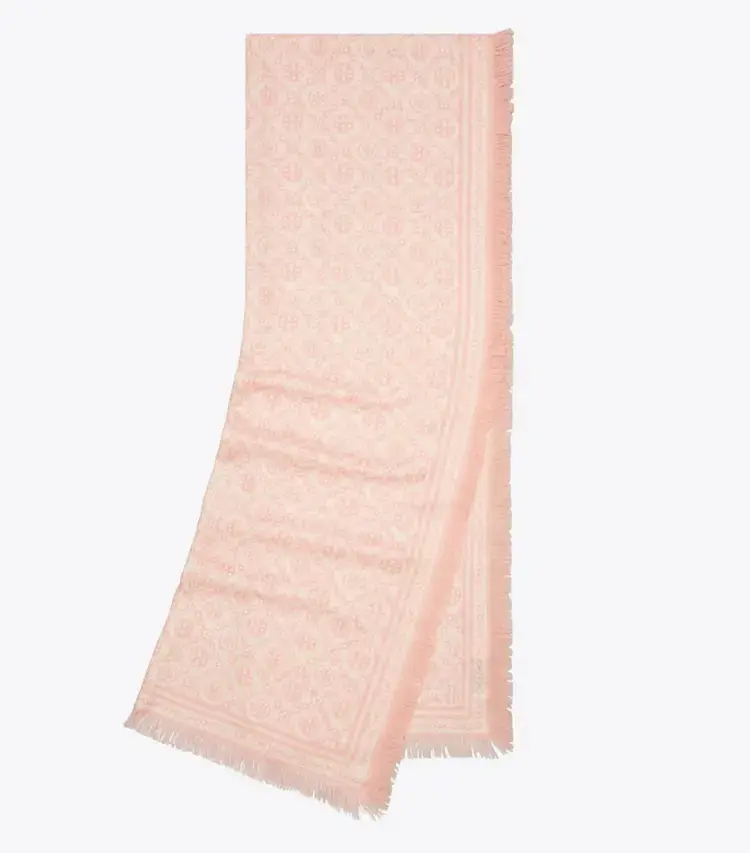 T Monogram Floral Oblong Scarf - Image 3