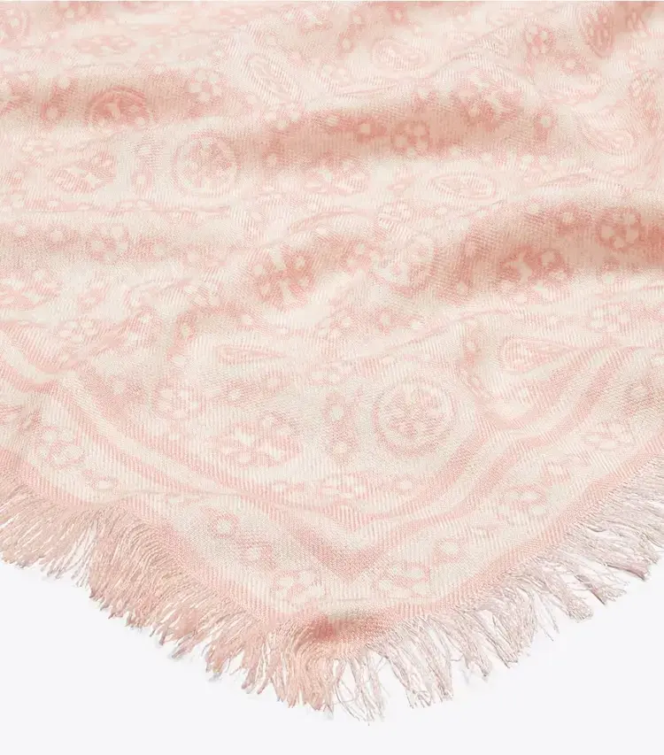 T Monogram Floral Oblong Scarf - Image 2