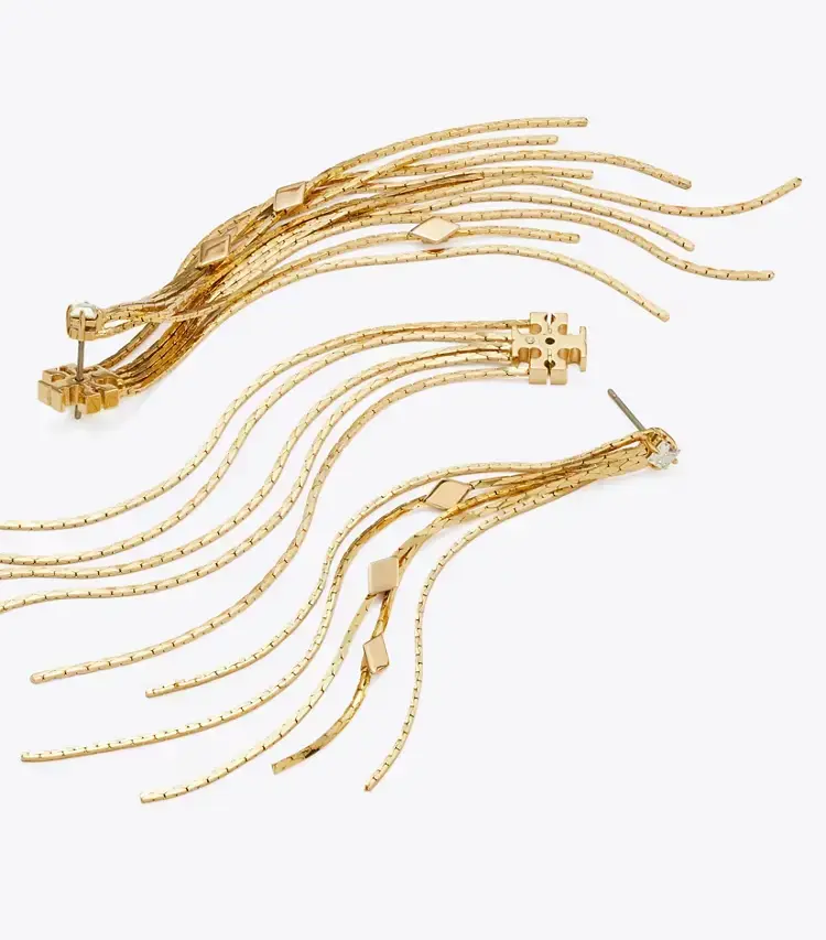Runway Front-Back Chain Earrings - Image 3