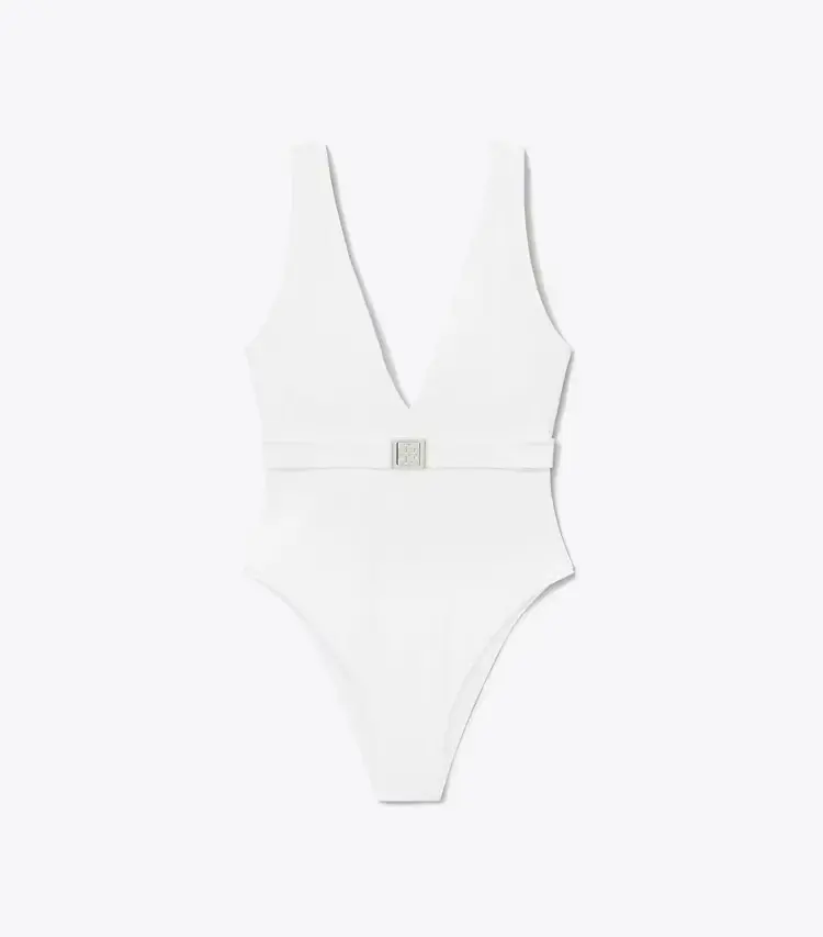 Belted Logo Swimsuit