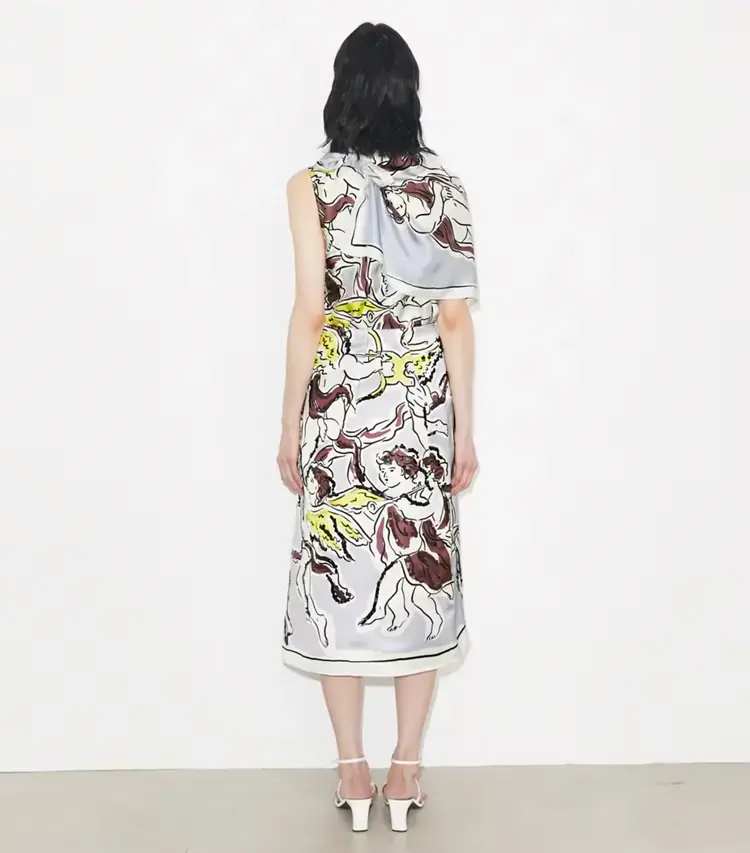 Printed Satin Skirt - Image 3