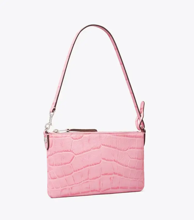 Croc-Embossed Pochette