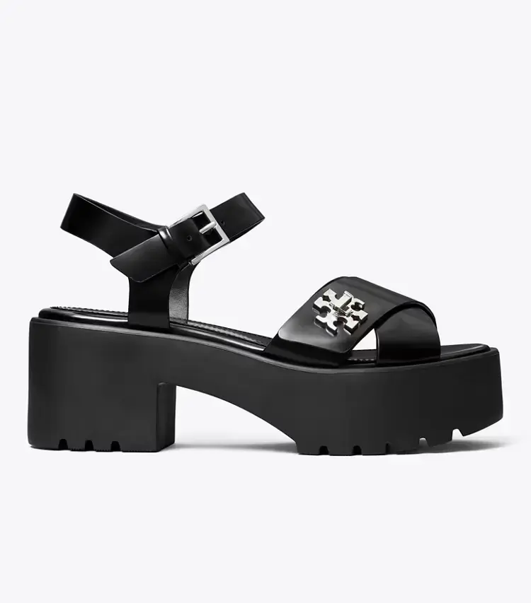 Turnlock Platform Lug Heeled Sandal - Image 3