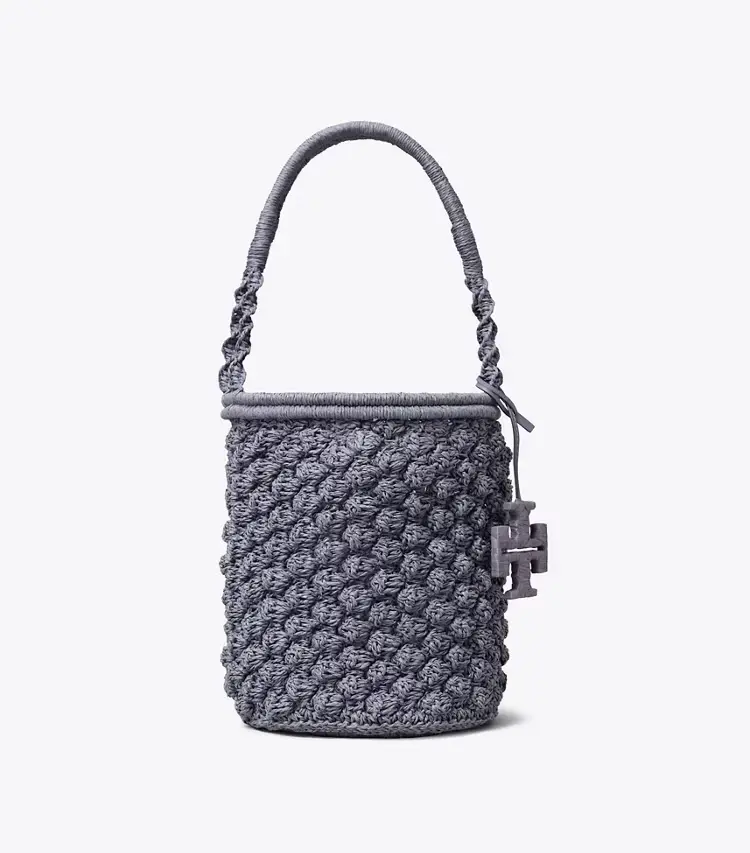 Ella Hand-Crocheted Popcorn Bucket Bag - Image 3