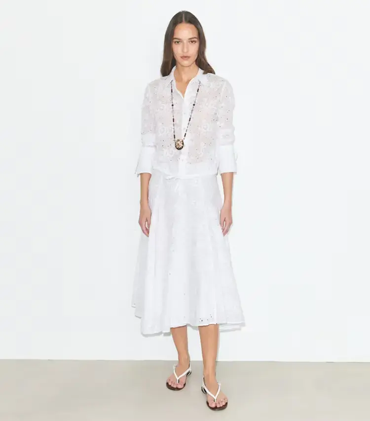 Cotton Eyelet Skirt - Image 2
