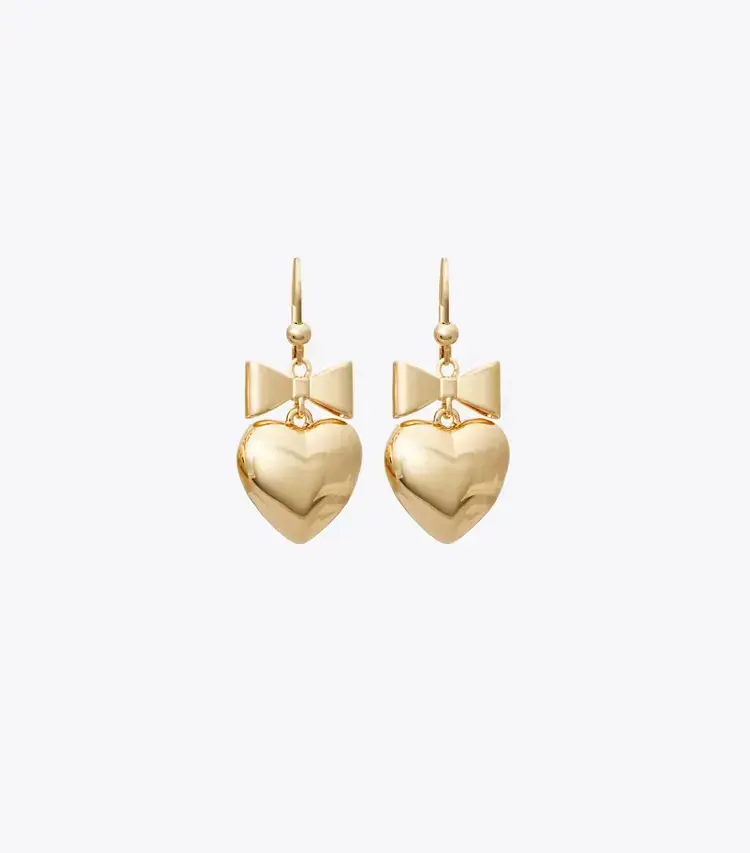 Curiosity Heart And Bow Earrings - Image 2