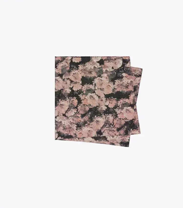 Pixel Flower Silk Square Scarf - Image 3