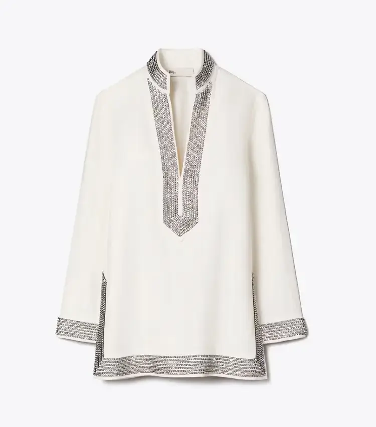 Embellished Linen Tunic