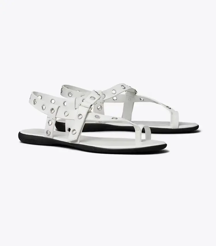 Eyelet Toe Ring Sandal