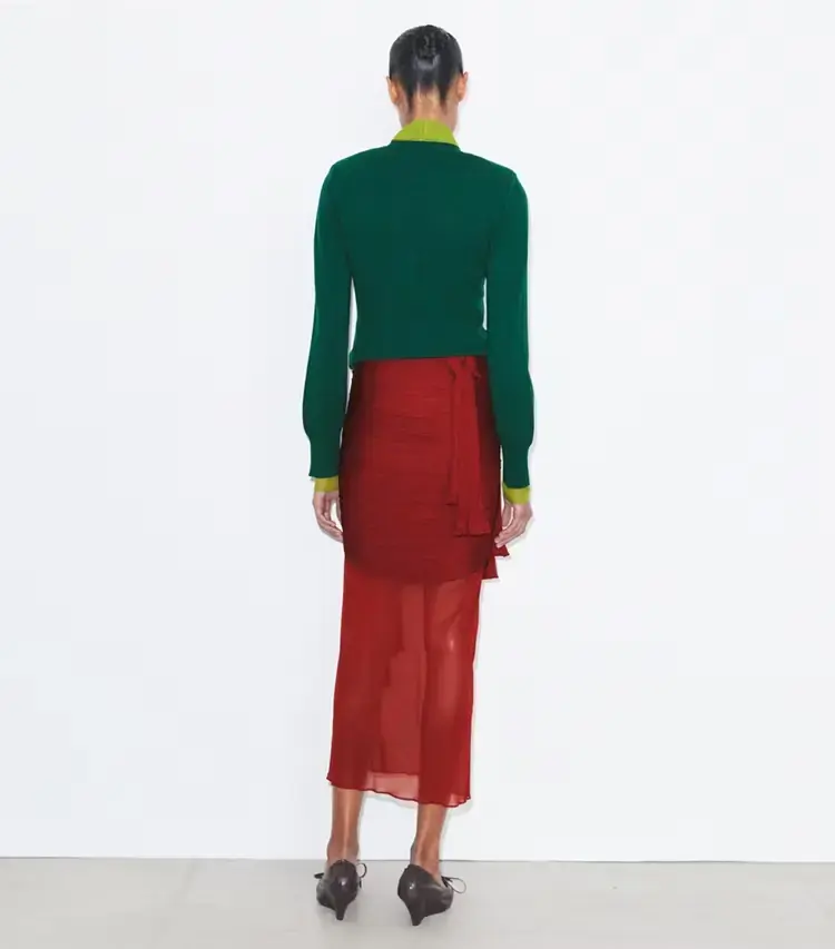 Knotted Viscose Skirt - Image 3