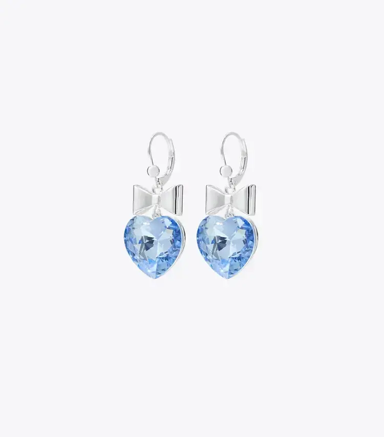 Curiosity Heart And Bow Earrings