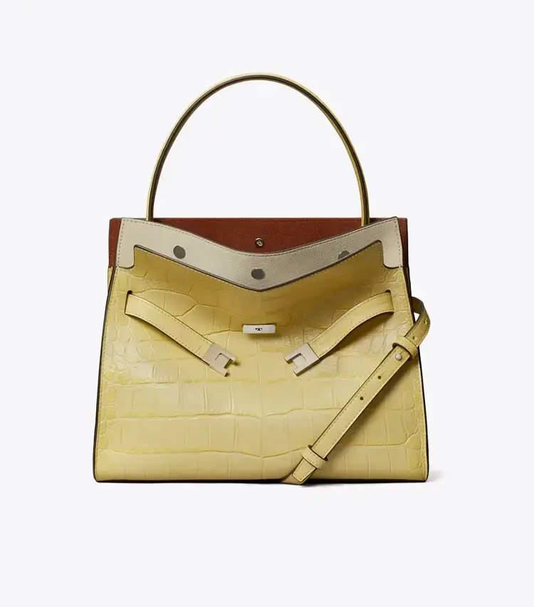 Small Lee Radziwill Embossed Double Bag - Image 2