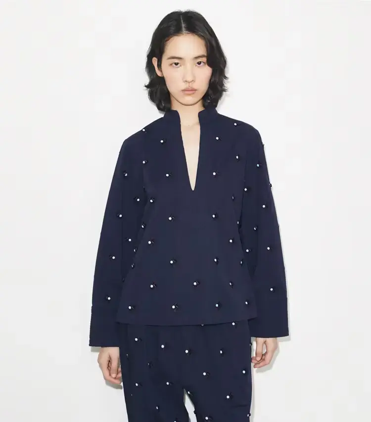 Embellished Cotton Top - Image 2