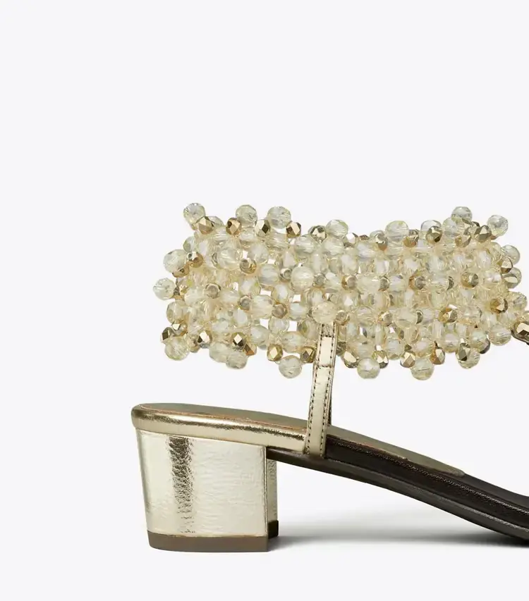 Beaded Heeled Sandal - Image 4