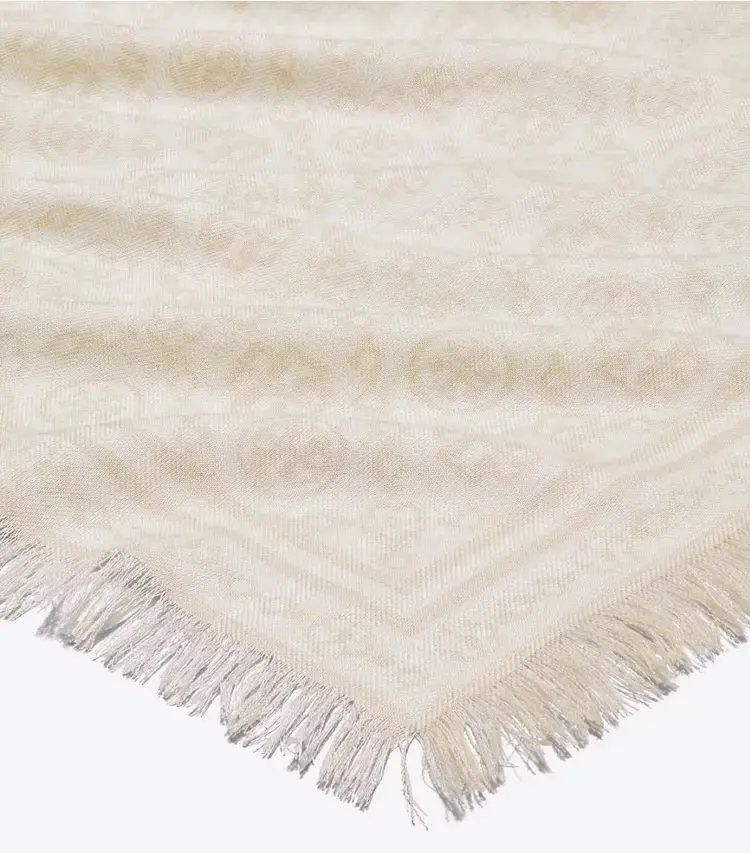 T Monogram Floral Oblong Scarf - Image 2