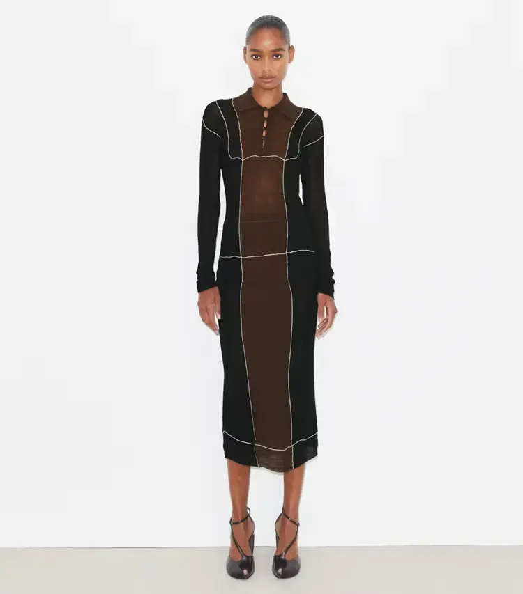 Colorblock Wool Skirt - Image 2