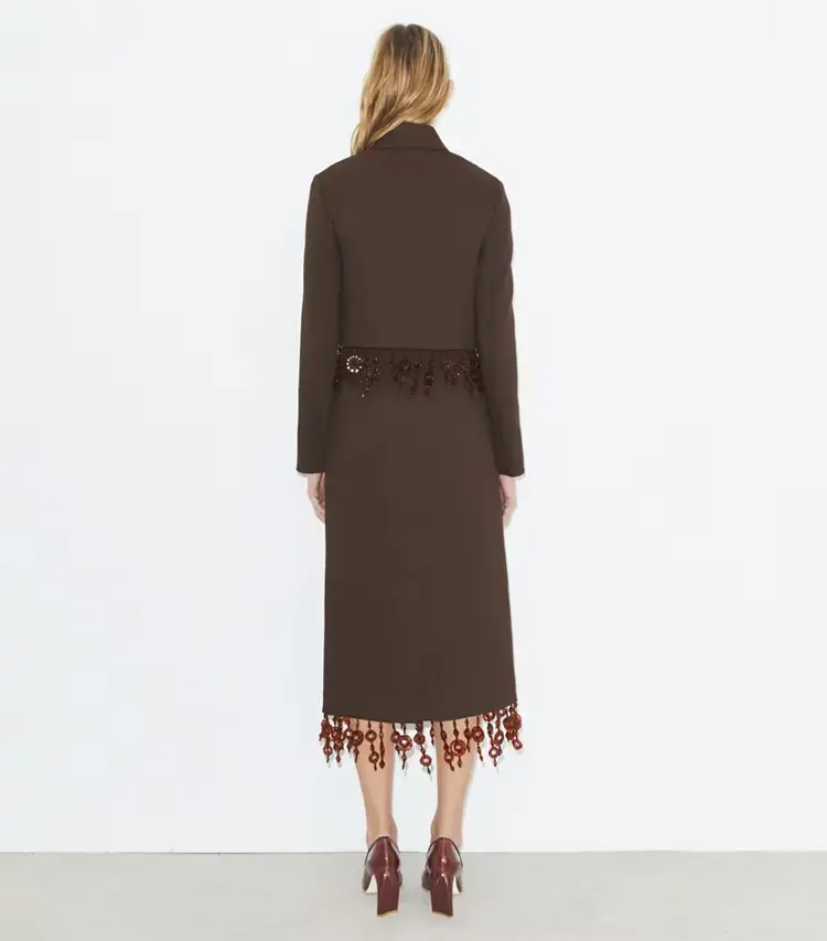Embellished Crepe Skirt - Image 3