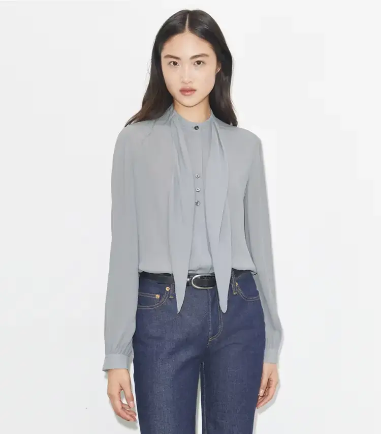Georgette Bow Blouse - Image 2