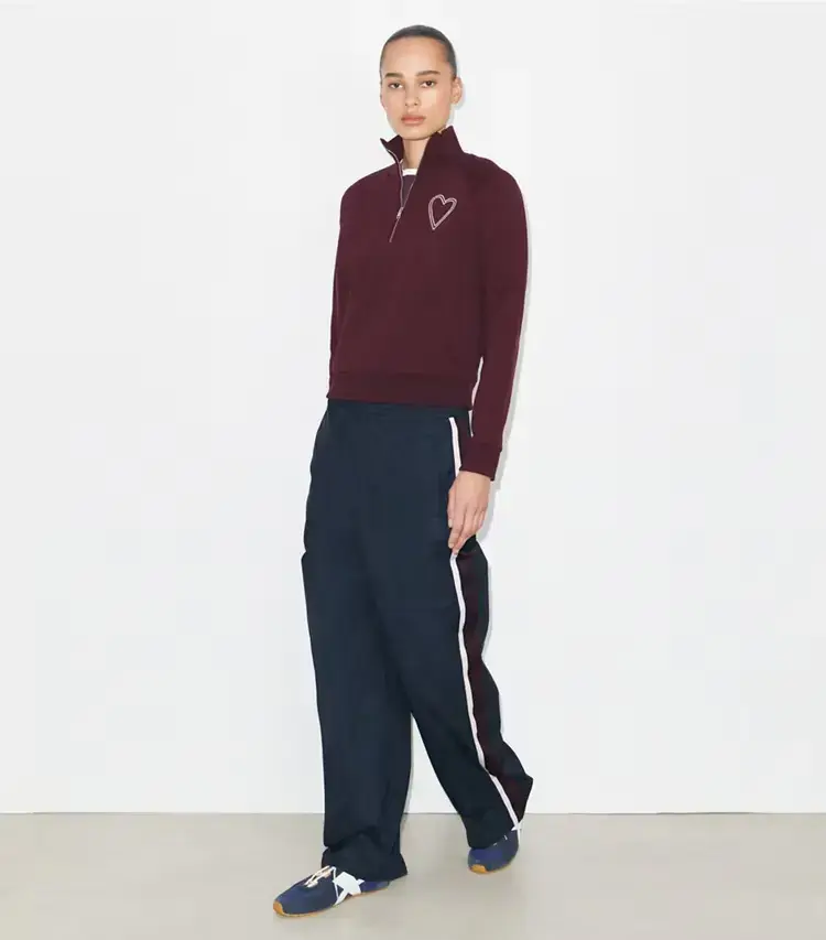 Wide-Leg Nylon Track Pant - Image 2