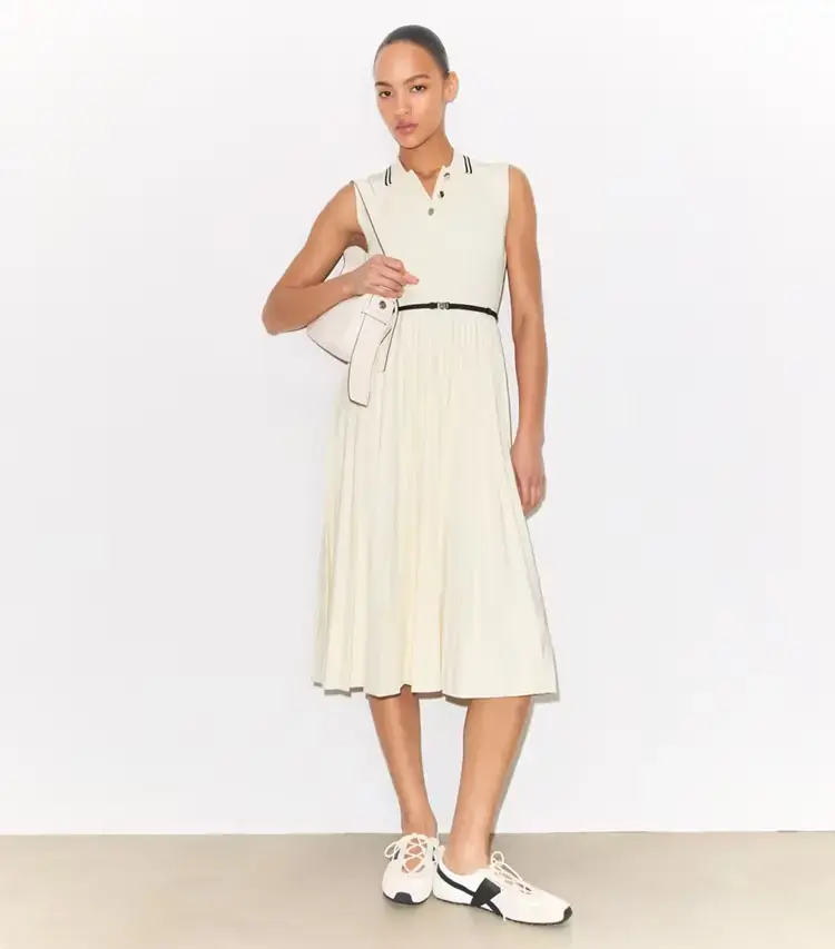 Pleated Viscose Dress - Image 2